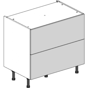 Shaker Willow (PM) Light Grey 900mm 2 Drawer Cabinet