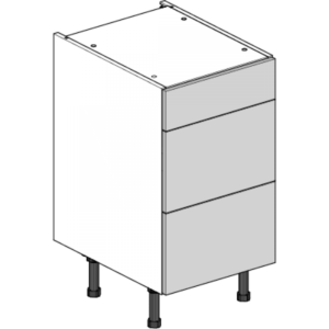 Shaker Hillstone (DW) Dust Grey 450mm 3 Drawer Cabinet