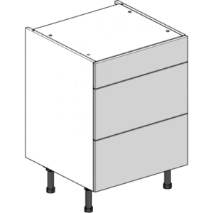 Shaker Harmony (KN) Ivory 600mm 3 Drawer Cabinet