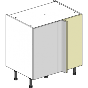 Shaker Silverpine Smooth Indigo 900mm Corner Cabinet with 450mm Door