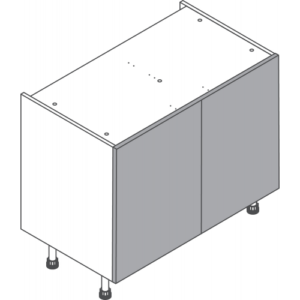 J Groove Gloss Cashmere 1000mm Base Cabinet