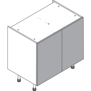 Shaker Silverpine Smooth Light Grey 900mm Base Cabinet